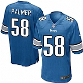 Nike Men & Women & Youth Lions #58 Palmer Blue Team Color Game Jersey,baseball caps,new era cap wholesale,wholesale hats